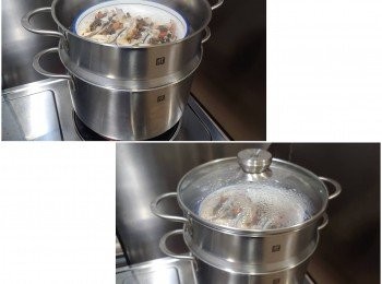 step5: 放進蒸籠隔水蒸四分鐘便完成