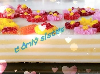 step11: 完成後..取出放涼..脫模..就可隨意加上花花...