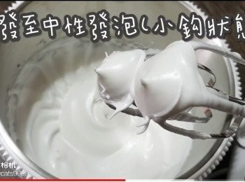 step24: 打發至中性發泡(小鈎狀態)