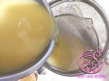 step3: 用隔篩過濾2-3次。