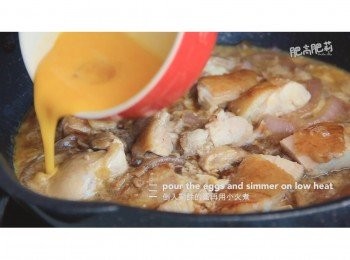 step15: 倒入剩餘的蛋再用小火煮
