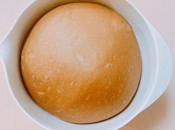 step4: 取出麵團，以布蓋上，在室溫發酵45分鐘