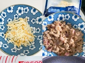 step5: 加入芝士碎拌勻