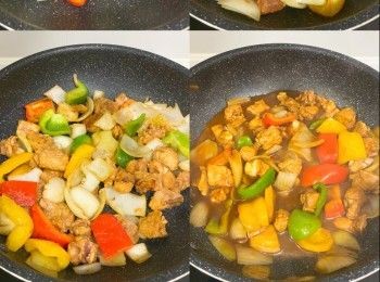 step4: 加入生粉水成汁、可再加入老抽加色
滾起即可，鋪於河粉上即可