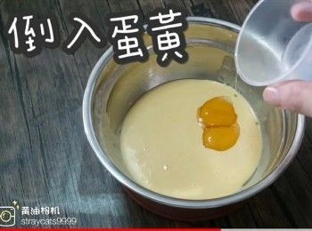 step20: 倒入蛋黃