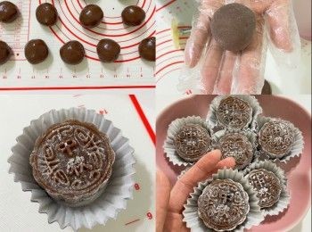 step6: 放枱按壓幾下，確保印出花紋，雪凍食更佳