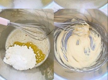 step3: 混中合麵粉 泡打粉
