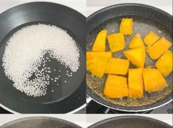 step1: 西米先煲5分鐘，再焗10分鐘至全透明
