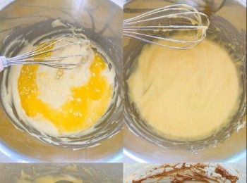 step4: 已融化的牛油加入到麵糊中拌勻