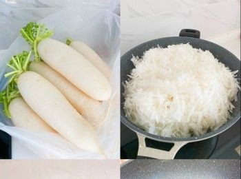 step2: 蘿蔔去皮刨絲，鐘意有口感可切條