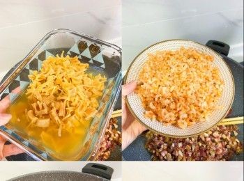 step4: 瑤柱、蝦米用水浸軟，保留水份