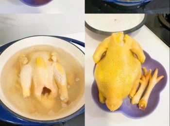 step3: 雞隻放入凍水中汆水