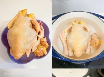 step2: 雞隻去除內臟、肥膏，洗淨