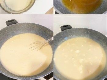 step5: 開細火，拌勻至糊狀，加入馬蹄拌勻