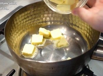 step1: 慢火煮溶牛油