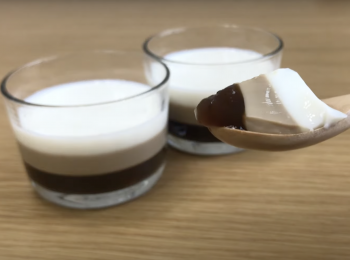 step7: 每層倒的份量隨不同的器皿有所不同，請因應器皿自行調整