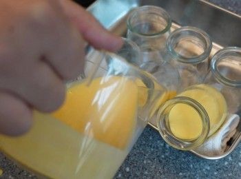 step8: 混合後放入器皿 冷藏切凝固後加餘下芒果蓉