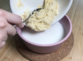 step4: 加入椰漿，榴連肉