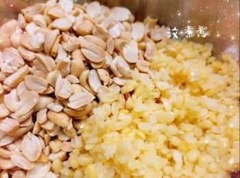 step4: 先將花生和綠豆邊放入已裝好攪拌刀的多功能料理機