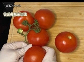 step2: 蕃茄去除蒂切塊
