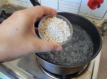 step2: 將急凍芒果肉(不用解凍) 加椰汁打成蓉