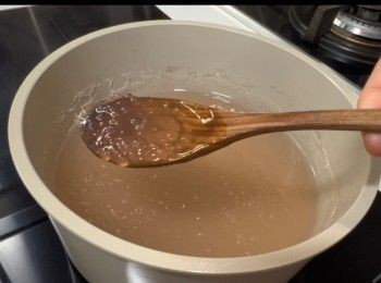 step2: 完全熟透的西米是這樣子的。