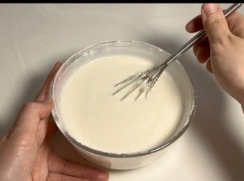 step3: 攪拌至細滑。