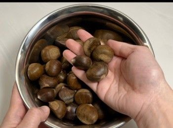 step1: 將栗子清洗乾淨。