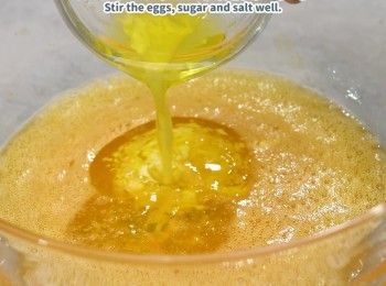 step2: 加入牛油溶液拌勻
Mix well with melted.