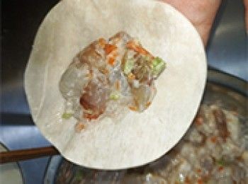 step7: 用兩張皮，中間包入餡料20g