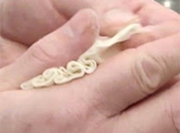 step9: 皮往斧口位推入