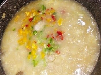 step10: 加入三色椒、、魚柳