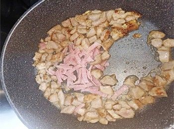 step4: 加入火腿絲