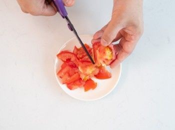 step5: 番茄切小塊