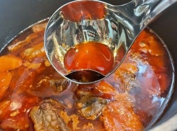 step7: 攤凍後，牛油會浮面，取3湯匙牛油