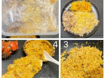 step6: 做麵包醬上湯水份減一半。