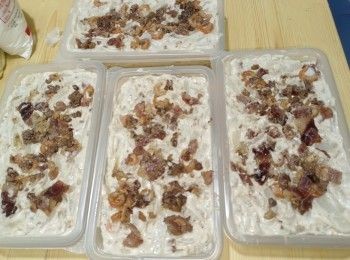 step14: 平均鋪在蘿蔔糕上