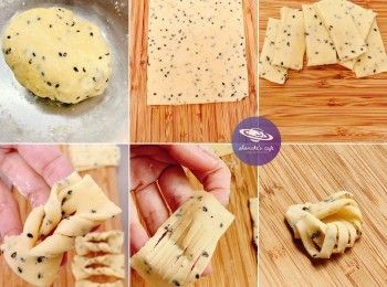 step1: 所有材料混合搓成糰，保鮮紙靜置15分鐘，麵糰擀薄至1mm