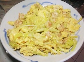 step11: 上碟，繼續利用餘溫溫熟蛋液。