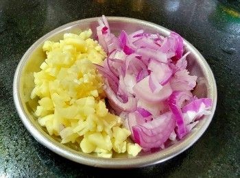 step1: 蒜頭,乾蔥