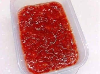 step6: 完成後，盛出，待涼，放進雪櫃冷藏至少5小時（冷藏後，果醬會比較濃稠一點），備用