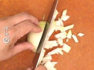 step2: 洋蔥切碎