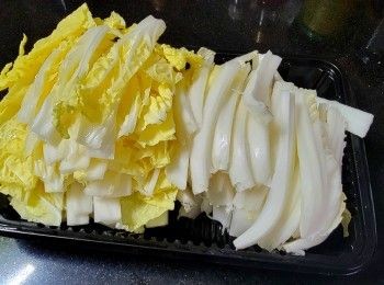 step5: 白菜清洗後切條