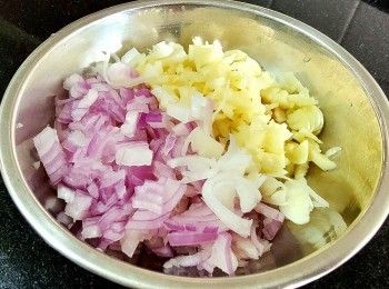 step1: 蒜頭,乾蔥