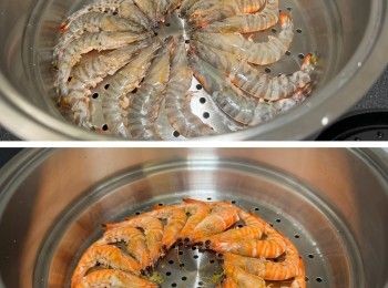 step2: 預備一鍋熱水，鮑魚用水沖洗表面，放入熱水中浸泡1分鐘，不用開火，鮑魚盛起，用刀起出鮑魚肉，去除內臟和鮑魚咀，用牙擦擦去黑色層，洗擦乾淨備用，留鮑魚殼備用