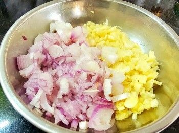 step2: 蒜頭,乾蔥