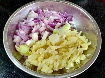 step1: 蒜頭 , 乾蔥