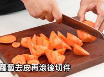 step4: 去皮再滾後切件