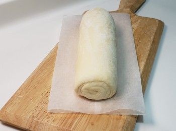 step1: 麵團：
材料全部混合（牛油除外）
麵團成團後 加入牛油
麵團靜置30分鐘