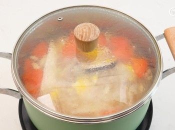 step19: 轉中細加蓋再煲90分鐘